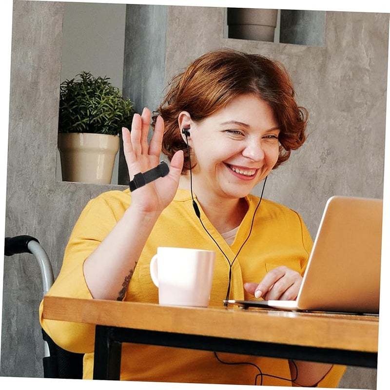 حامل ملعقة وشوكة قابل للتعديل، مساعد قبضة غير زلة للمرضى المسنين، متين باللون الأسود - Image 4